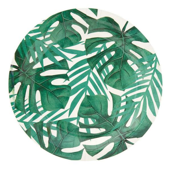 HM20926 SGS Greenery Theme Disposable Dinner Plates