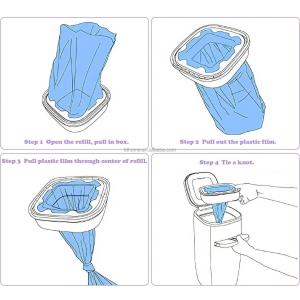 28FT Cat Litter Refill Bags Disposable Cat Litter Genie Disposal System Refill