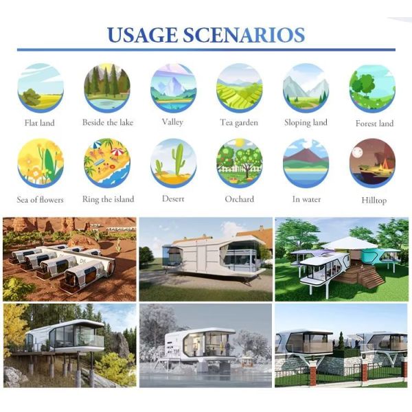 Versatile Modular Capsule House Steel Structure Prefab Capsule House Durable