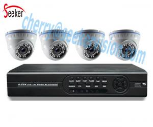 Quality High resolution 1080p surveillance 4 channels security dvr kit system Night Vision Indoor Dome Cameras for sale