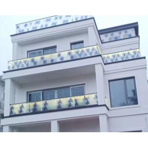 10mm Thick 36'' Height Frameless Glass Balustrade with Grey Aluminum U Channel