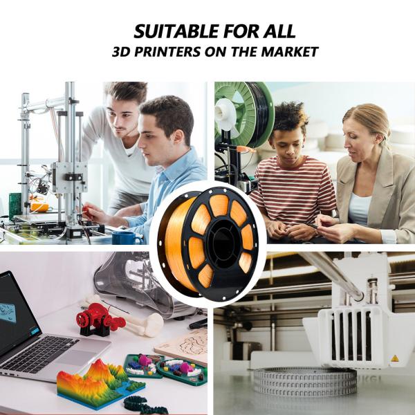 iBOSS PLA+ Filament 100% Bubble Free Toughness Enhanced Glitter Orange For 3D Printing