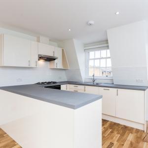 Custom White Simple Style Kitchen Cabinets Matt Melamine Kitchen Cabinets