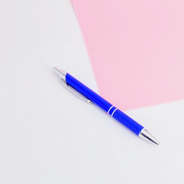 Luxury Matte Aluminum Barrel Ball Pen Press Type Ballpoint Pen