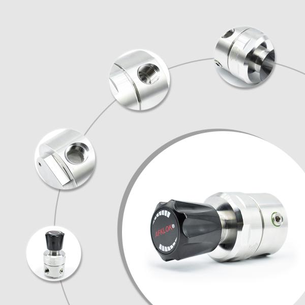 R12 Stainless Steel Air Pressure Regulator Industrial For Co2 Argon Hydrogen Oxygen