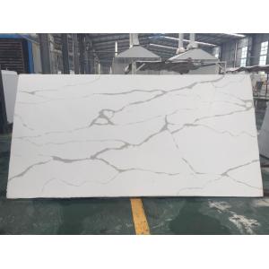 Environmental Friendly Calacatta Quartz Countertops With Grey Vein Low