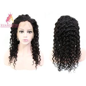 China Density 130% Transparents Full Lace Deep Wave Wigs on sale