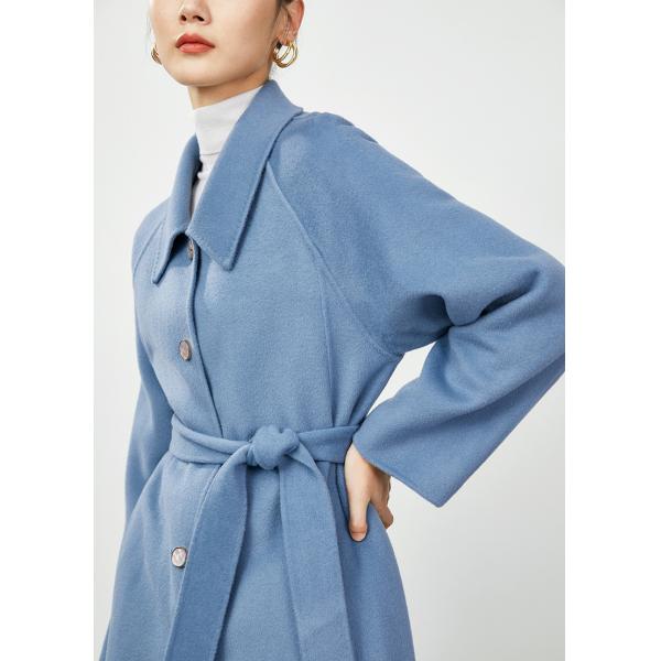 Square Collar Vintage Style Wool Coat With Special Buttons