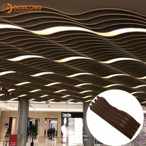waterproof Suspended Ceiling Tiles Novel Design Curved Aluminum Baffle Ceiling