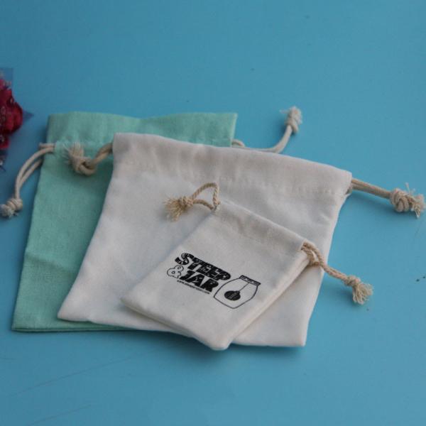 Embroidery 10*15cm Canvas Christmas Gift Bags Pantone Color