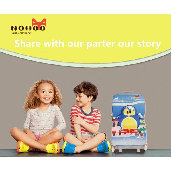 Buy Water Resistance Children'S Luggage On Wheels Hard Shell Penguin Pattern at wholesale prices