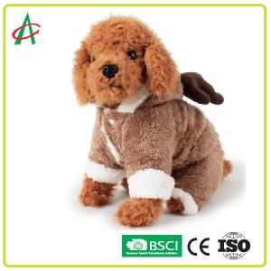 BSCI Christmas Theme Plush Pet Clothes With Snap Fastener