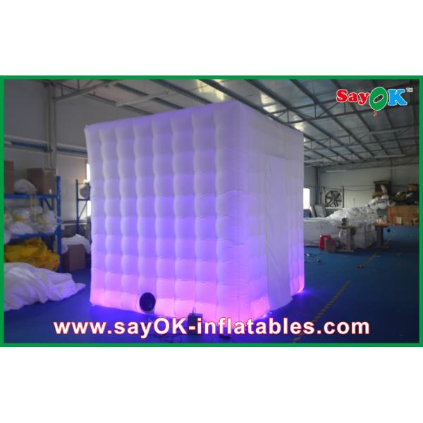 Inflatable Party Decorations 2 Doors Wedding Inflatable Advertising Products Foldable Photo Booth With Led Light