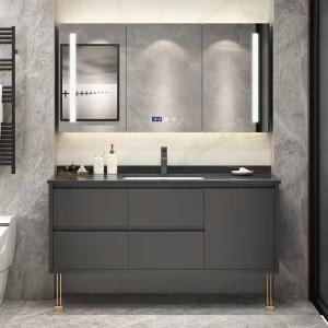 Wall Hung Painted Bathroom Vanity Furniture Melamine Countertop