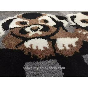 Dog pattern cut pile bath floor mat