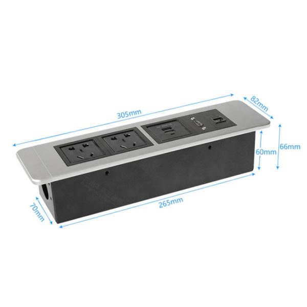 Aluminum Panel Rack Mount Power Strip Power Supply With Power Overload Protection