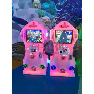 Amusement Children Car Racing Game Machine With Alloy Steel Structure