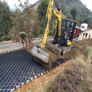 Textured And Perforated HDPE Plastic Geocell Manufacturer Gravel Stabilizer