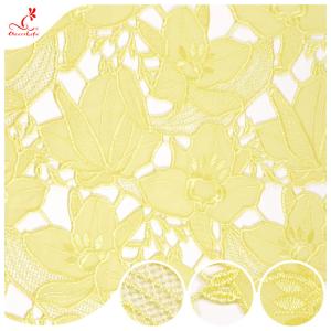 135cm Width Water Soluble Lace Fabric 100% Polyester Floral Fabric Flower