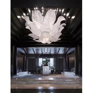 Contemporary Crystal Customized Design Lotus Flower Large Chandelier Pendant