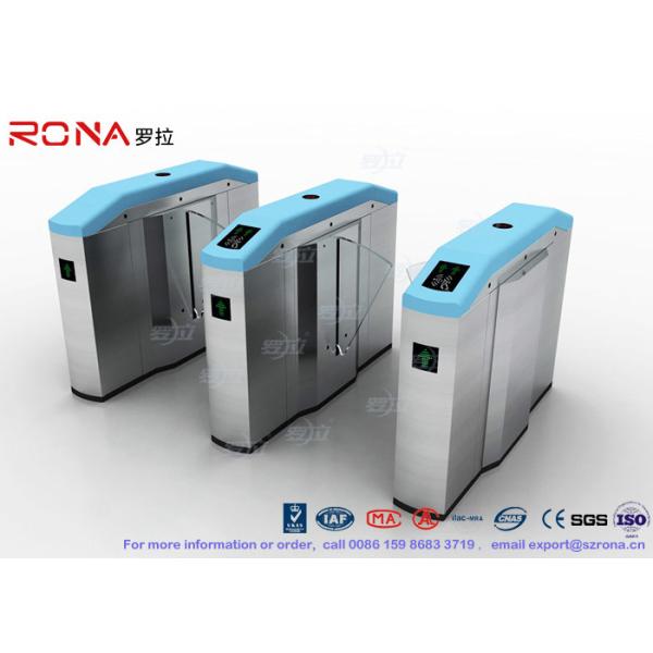Buy Stadiums Fingerprint Optical Turnstile Flap Barrier Gate Entrance Turnstiles Swing Barrier Brushed at wholesale prices