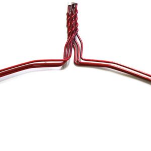 Disposable Stainless Steel Red Closet Wire Shirt Hangers