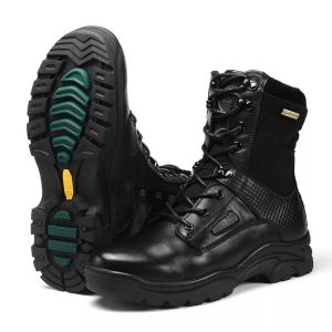 China High-quality men's waterproof mid-tube wear-resistant cowhide tactical boots on sale
