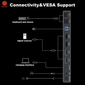 QHD / UHD Resolution 180Hz 23.8 Inch PC Gaming Monitor IPS Panel Adjustable