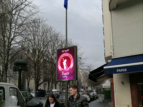 Buy Outdoor Light Pole SMD1921 P4 LED Advertising Billboard at wholesale prices