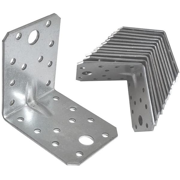 Silver 70 x 70 x 55 x 2.5mm Corner Angle Connecting Braces Plates Beading Heavy