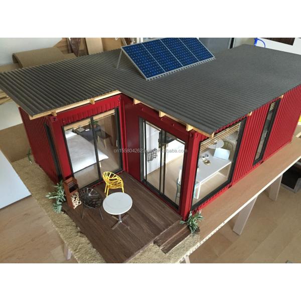 Two/Three Bedrooms One Bathroom Galvanized Steel Square Tubes Luxury Prefab Folding Container Homes for Garden Family