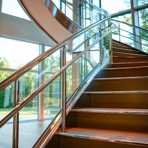 Buy Modern Brushed Stainless Steel Handrails for Outdoor Balconies at wholesale prices