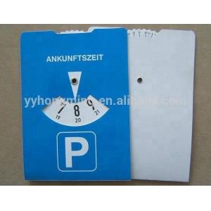 Concise Design Style 150*108mm Car Parking Disc made of Paper Cardboard for Parking