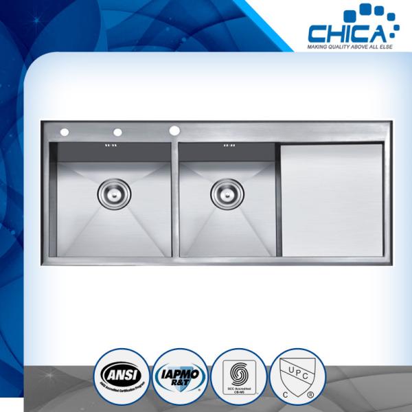 Simple design cheap high capacity handmade used kitchen sinks for sale wigh long