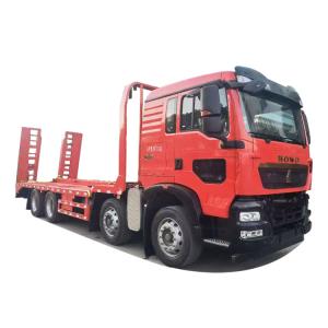 China Export Euro II Reasonable HOWO 25ton Flat Low Bed Truck 9m Length Flat Bed Truck on sale