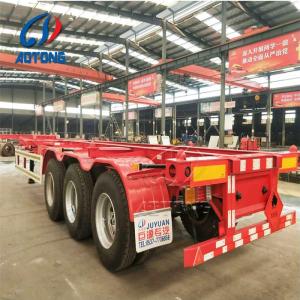 Shipping 20ft 40ft 45ft Container Chassis Semi Trailer Extendable Skeleton Truck