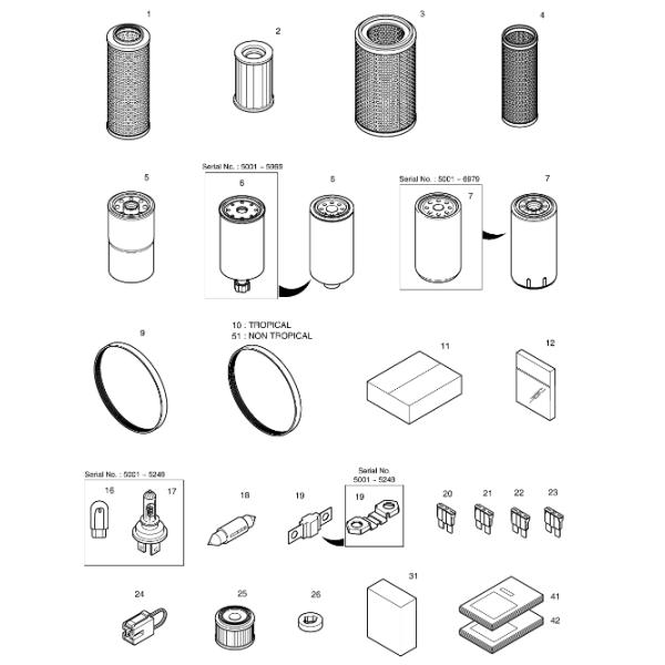 K1006529 51.12501-7260 51. 12501-7283 51.12501-7288 51.12503-0052 Pre Fuel Filter