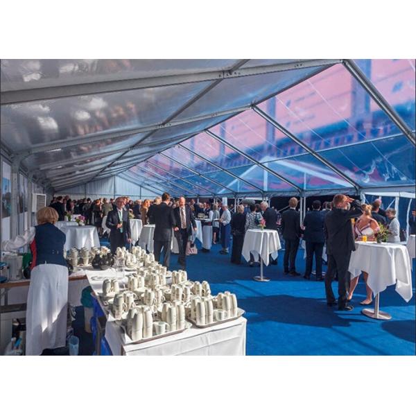 Royal Long Life Temporary Canopy Outdoor Party Tents With 10m X 25m Colorful Linings Curtains