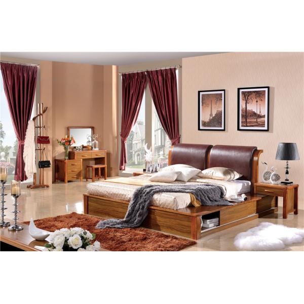 Buy modern Zingana wood bed with sliding door furniture at wholesale prices