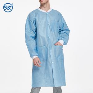 Unisex Adult Non-woven Disposable Lab Coat Isolation Gowns Smocks