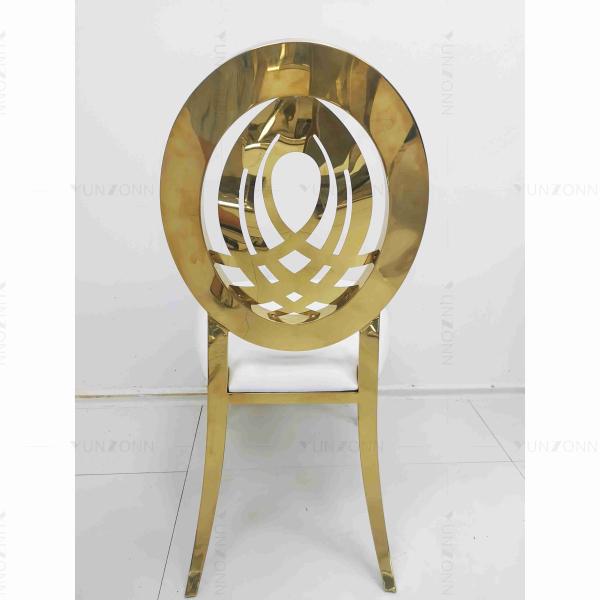 Classic Stackable Wedding Banquet Chair Stainless Steel Leather Wedding Chair