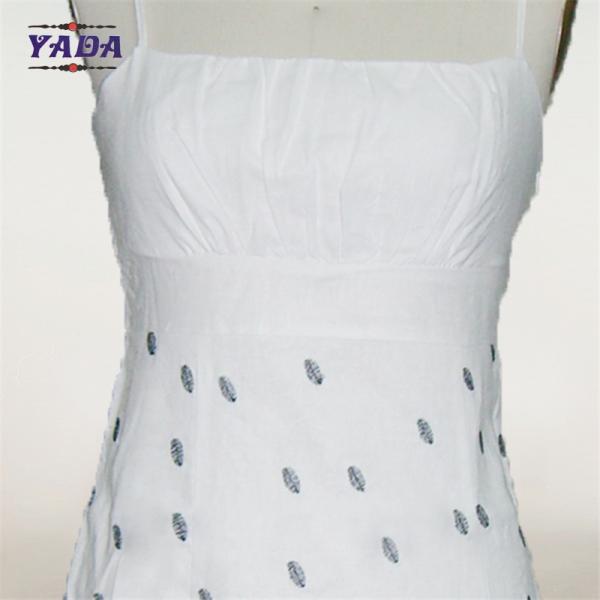 Spaghetti strap south material ladies clothing floral dresses long cotton sleeveless dress made in China