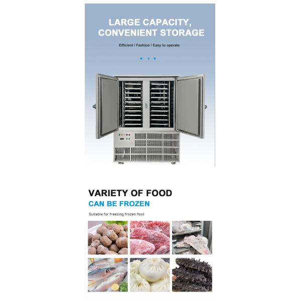 Plate Freezer Energy-Saving Quick Cabinet Blast Machine with -40C to 0C Temperature Control