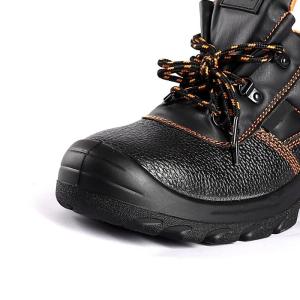 Black Leather Ultimate Protection Support Sport Safety Shoes Comfortable Lace Up