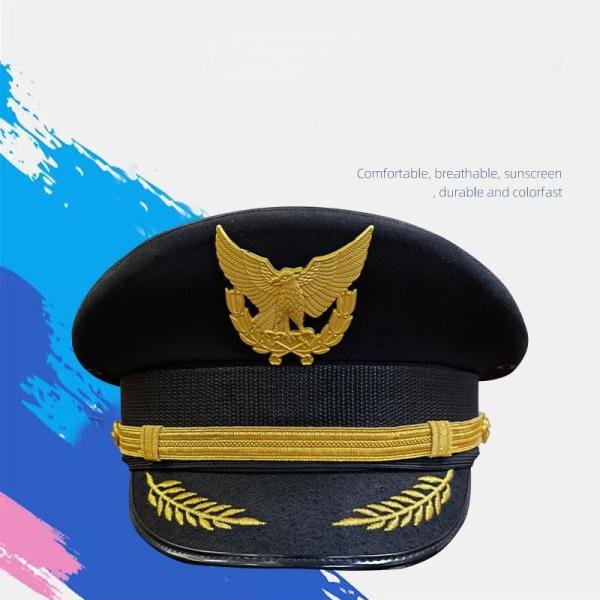 Buy Coustomized Cotton Blended Wide-brimmed Naval Aviation Pilot Hat at wholesale prices