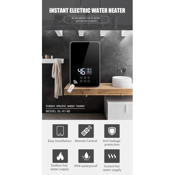 Customized 6kw Instant Hot Water Heater Multipoint Electric Heating