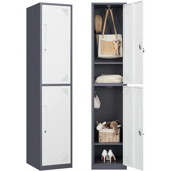 38x43x180CM 2 tiers single metal locker cabinet office furniture cabinet used in factory financial department