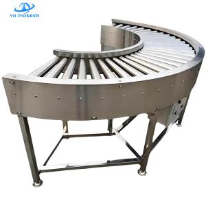 Customized Roller Turning Conveyor With Steel Or Galvanized Frame Variable Motor