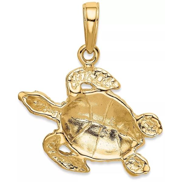 Buy Sea Turtle Bead  Charm Pendant Fit Euro  Style In 14k Yellow Gold at wholesale prices