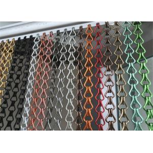 Quality Golden Color Customized 9mm Hole Chain Link Fly Screen Decorative Metal Mesh for sale